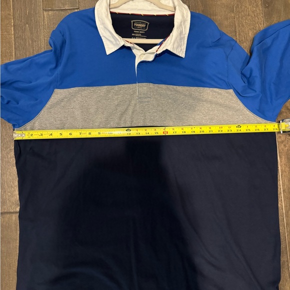 THE FOUNDRY SUPPLY CO Rugby Shirt Size 3XLT Blues & Grays Color Block, Rugby - Picture 6 of 7